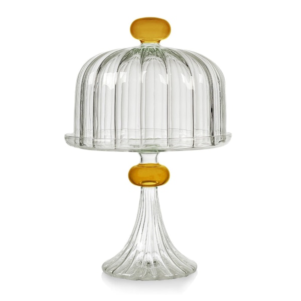 Summerill & Bishop Verona Cake Stand and Dome in Yellow, £425