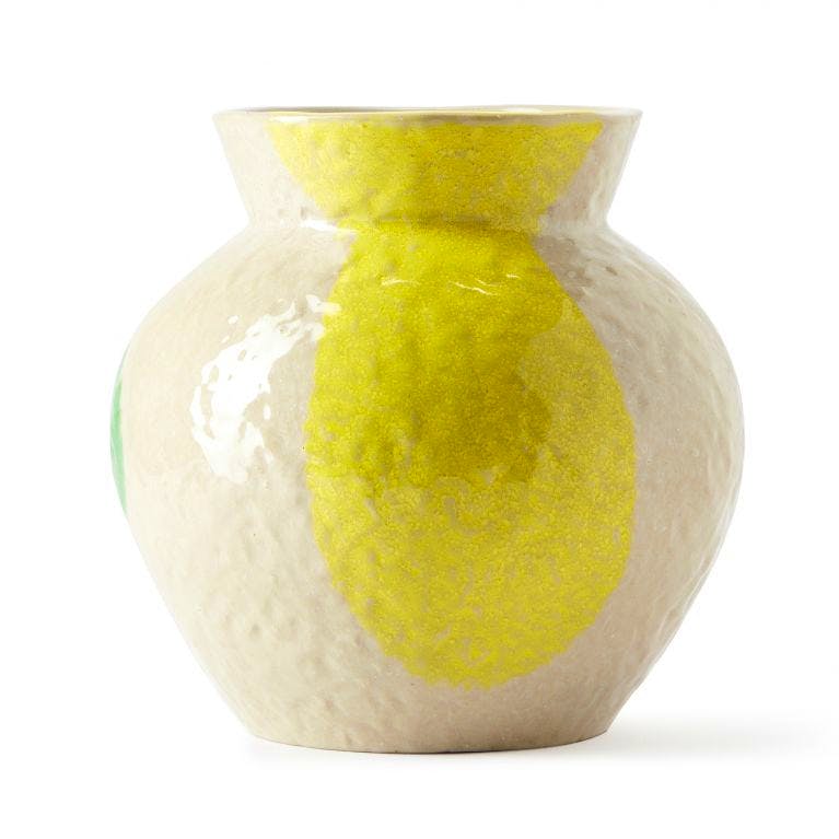 The Conran Shop Block Print Vase in Yellow & Green, £75