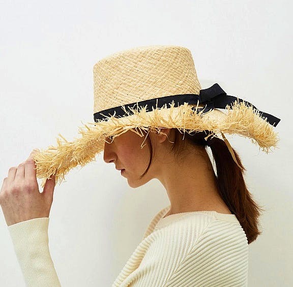 Plumo Frayed Straw Hat, £35