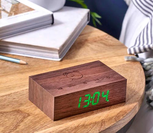Gingko Flip Click Clock – Walnut, £39.95