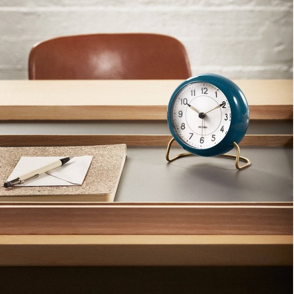 Arne Jacobsen Clocks AJ Table Clock Station With Alarm, £115