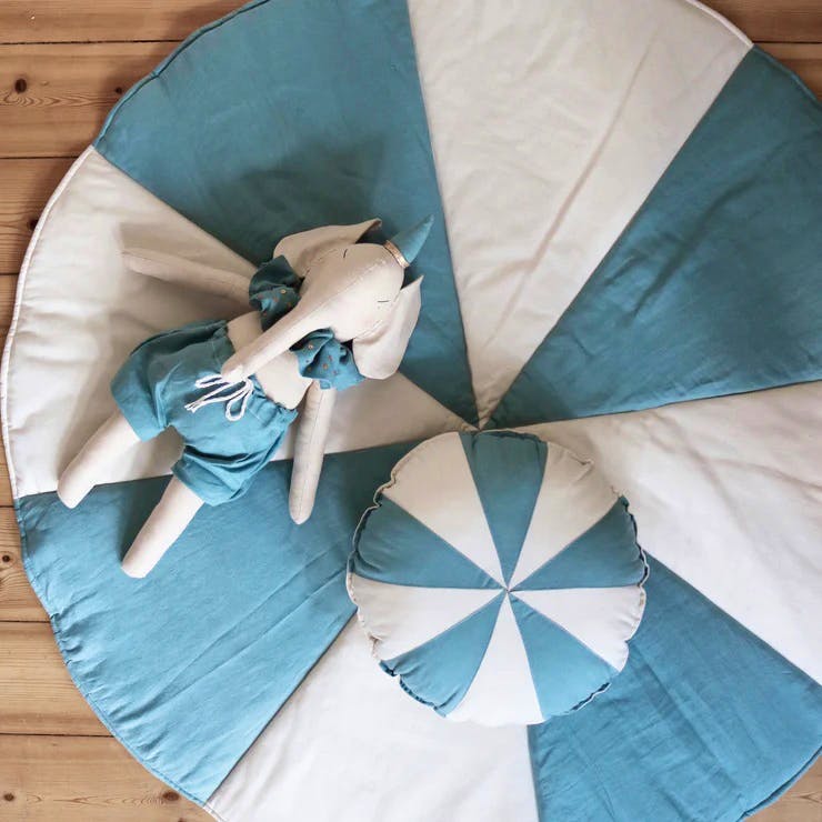 The Quirky Home Blue Circus Patchwork Mat, £80