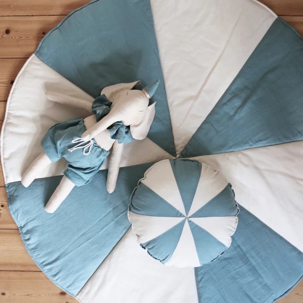The Quirky Home Blue Circus Patchwork Mat, £80