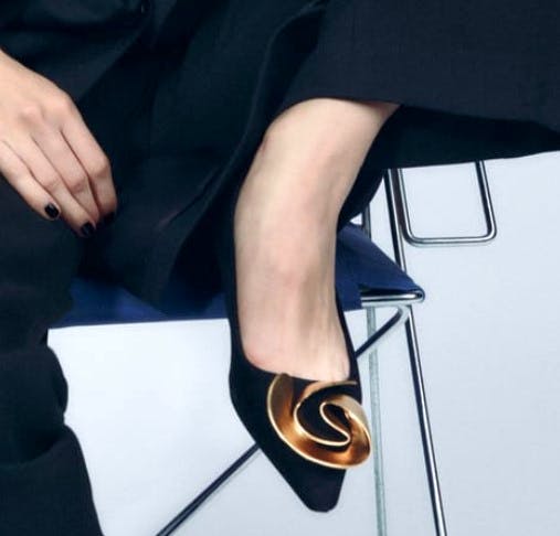 Zara Ballet Flat with Metal Flower, £80