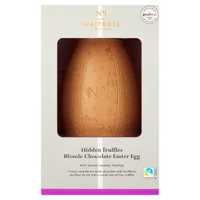 Waitrose No1 Blonde Chocolate With Salted Caramel Truffles Egg, £11