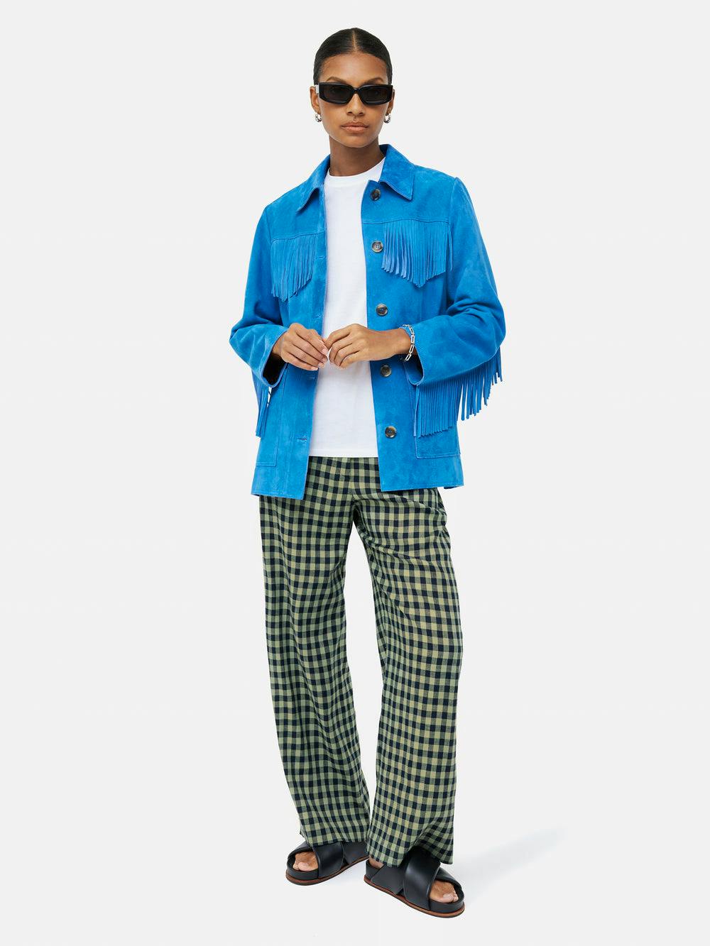Jigsaw Linen Check Dale Trouser, £130