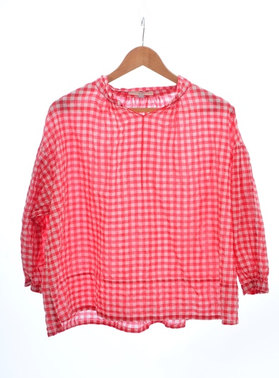 Sula Magic Blouse Red Gingham, £200