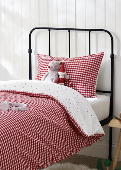 The White Company Organic-Cotton Reversible Gingham Bed Linen, from £10