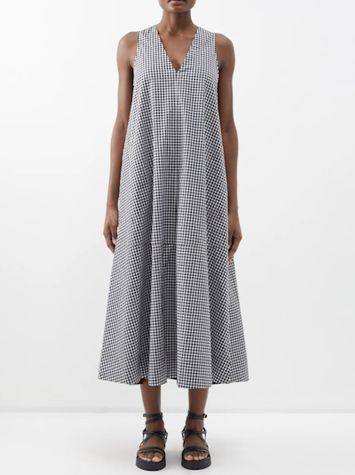 Lee Matthews Hazel Gingham Cotton-Poplin Midi Dress, £440