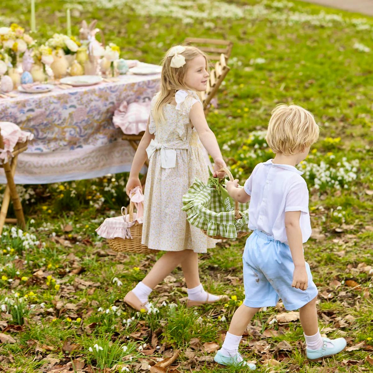 Mrs Alice Green Gingham Picnic Basket, £46