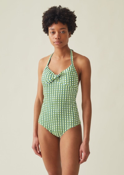 TOAST Recycled Painted Check Swimsuit, £130