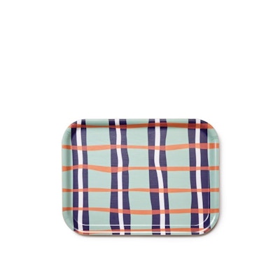 The Conran Shop Small Check Tray in Blue & Orange, £27