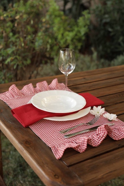 Etsy Rustic Red And White Plaid Table Mats, from £24.61