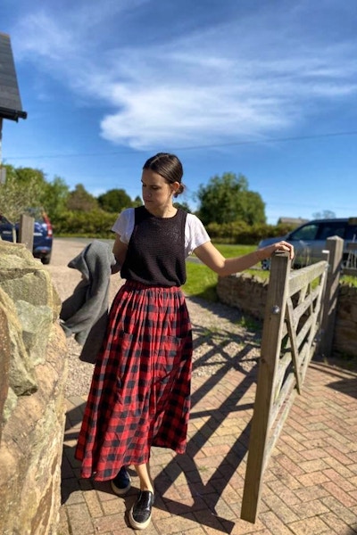 RosaBlue Originals Buffalo Check Skirt, £55