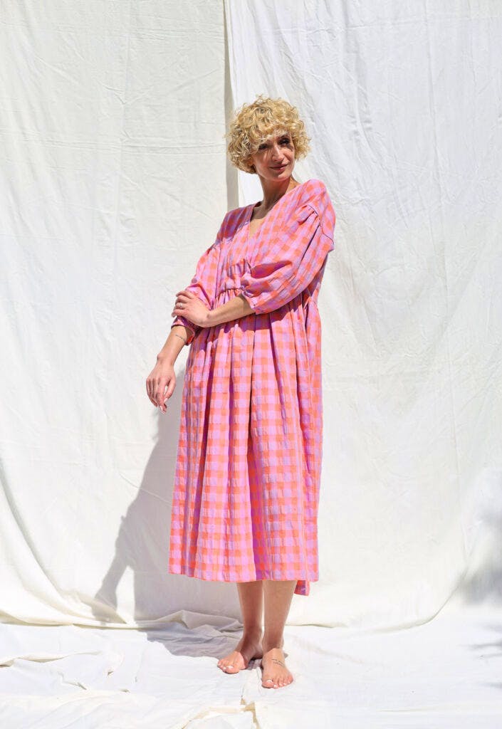 Off On Clothing Seersucker Checks Dropped Shoulders Dress, €117