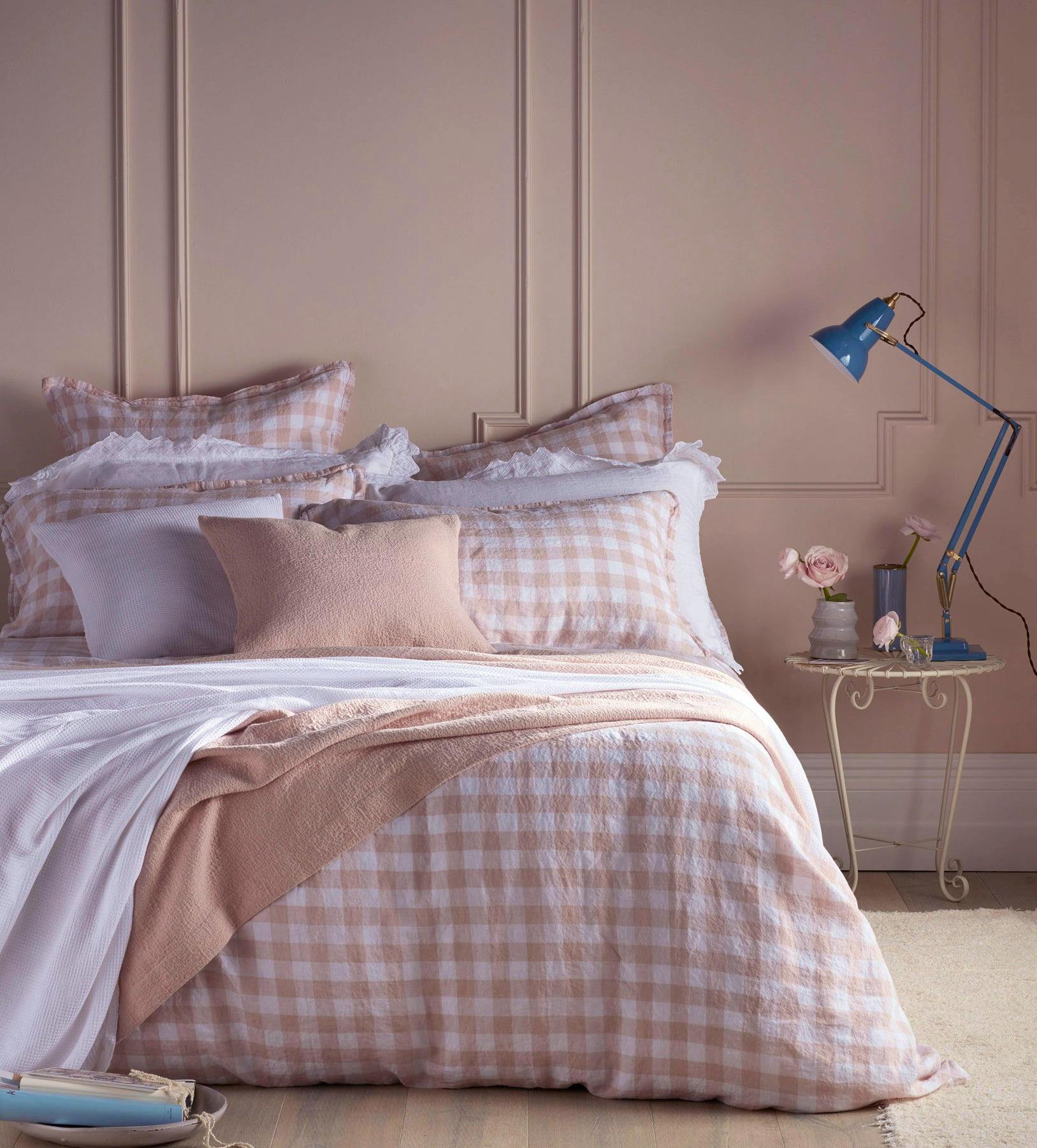 Secret Linen Store Blush Pink Mabel 100% Linen Duvet Cover, £115