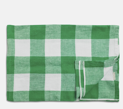 Daylesford Green & White Check Tablecloth, £95