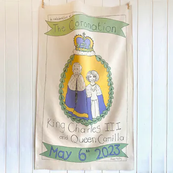 King Charles Coronation Tea Towel