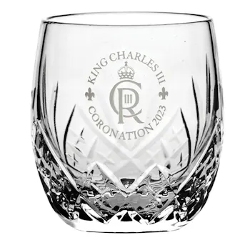 King Charles III Coronation Cut Crystal Gin and Tonic Tumbler