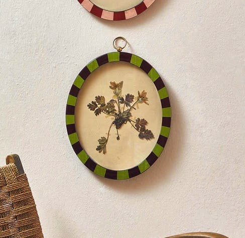 Matilda Goad Oval Lacquered Frame In Pink And Red, £145