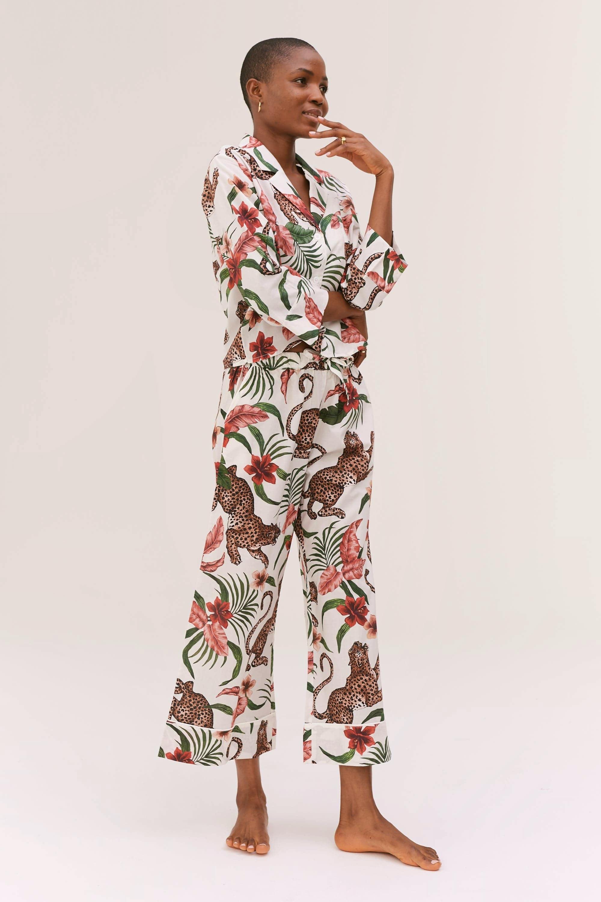 Desmond & Dempsey Boxy Shirt And Wide Leg Trouser Set, £180