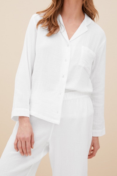M&S Pure Cotton Revere Collar Pyjama Set, £32
