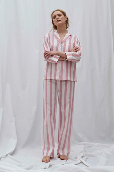 Honna London Powder Pink Stripe Pyjama Set, £130
