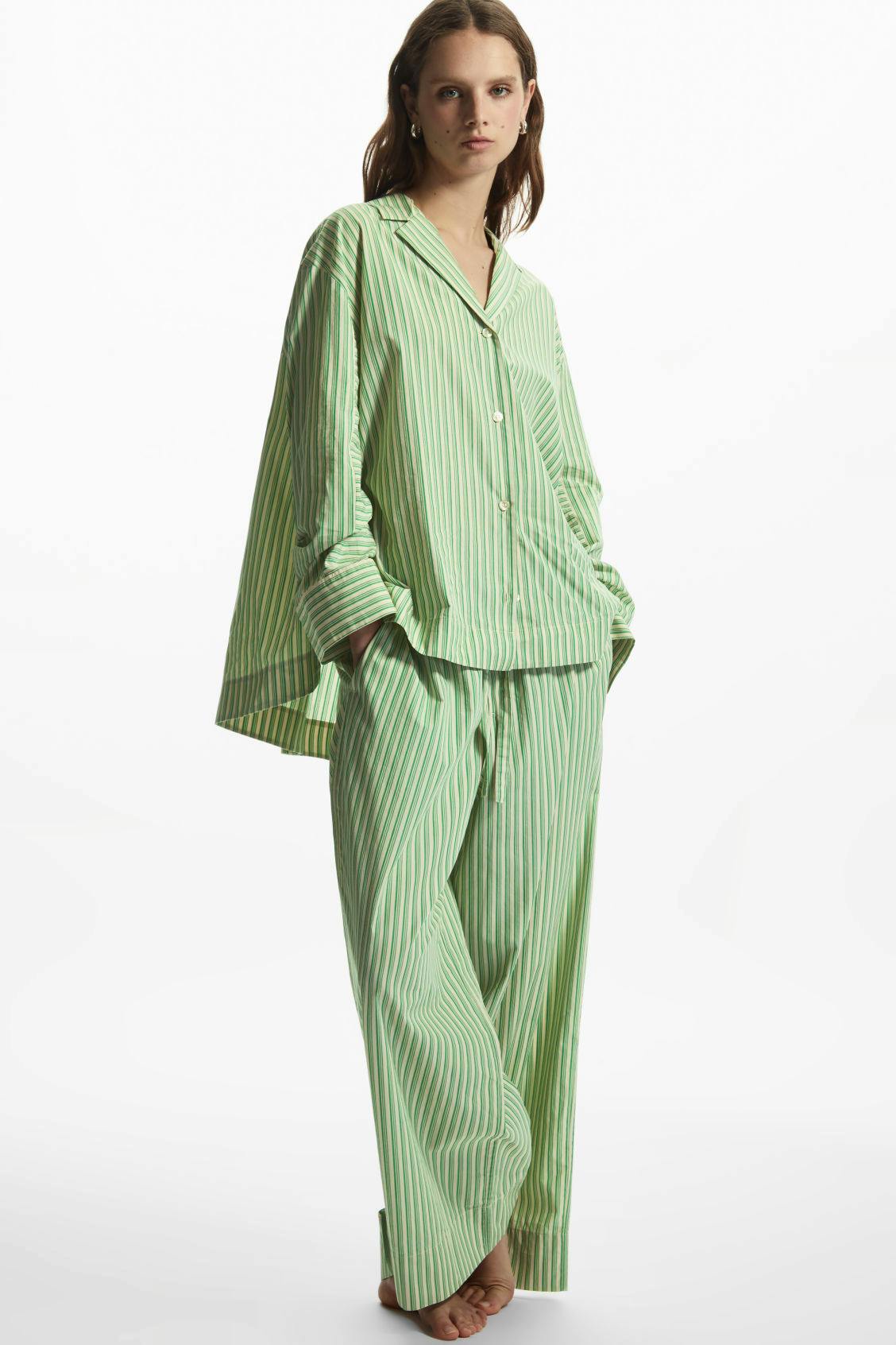 Cos Striped Wide-Leg Poplin Pyjama Trousers, £59
