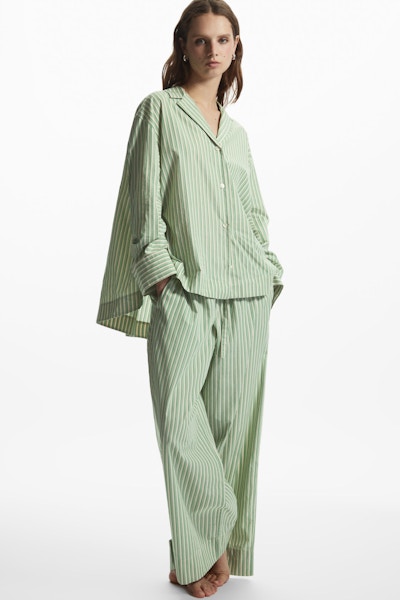 Cos Striped Wide-Leg Poplin Pyjama Trousers, £59