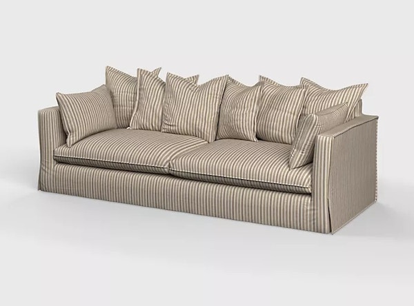 Ravier Four-Seat Sofa, Spencer Stripe
