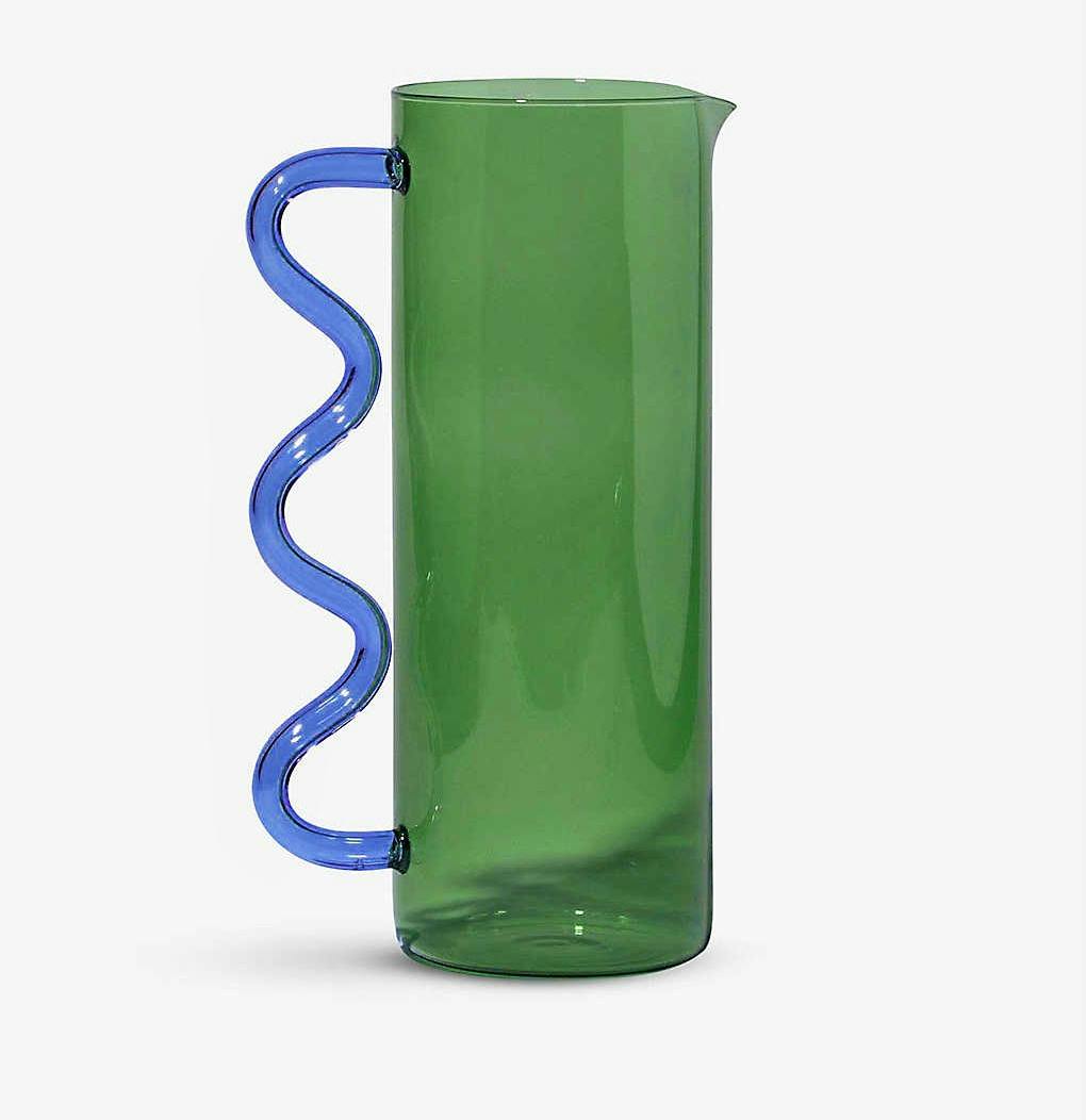 Sophie Lou Jacobsen Wave Contrast-Handle Glass Pitcher, £180