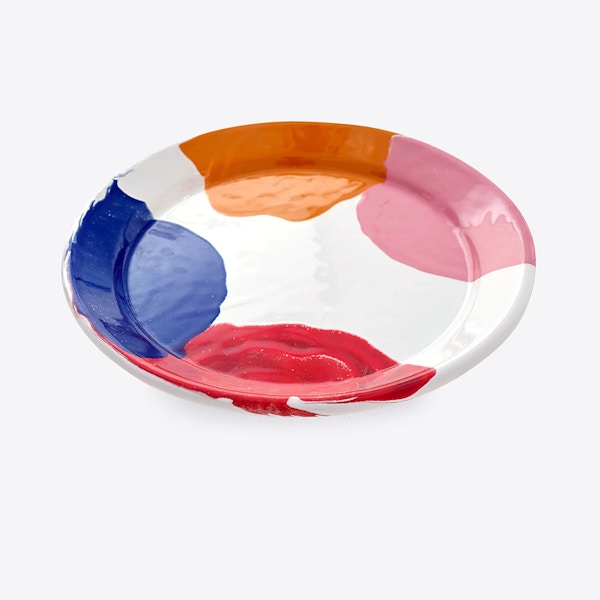 Sazy Chance Enamel Dinner Plate, Multicoloured, £17