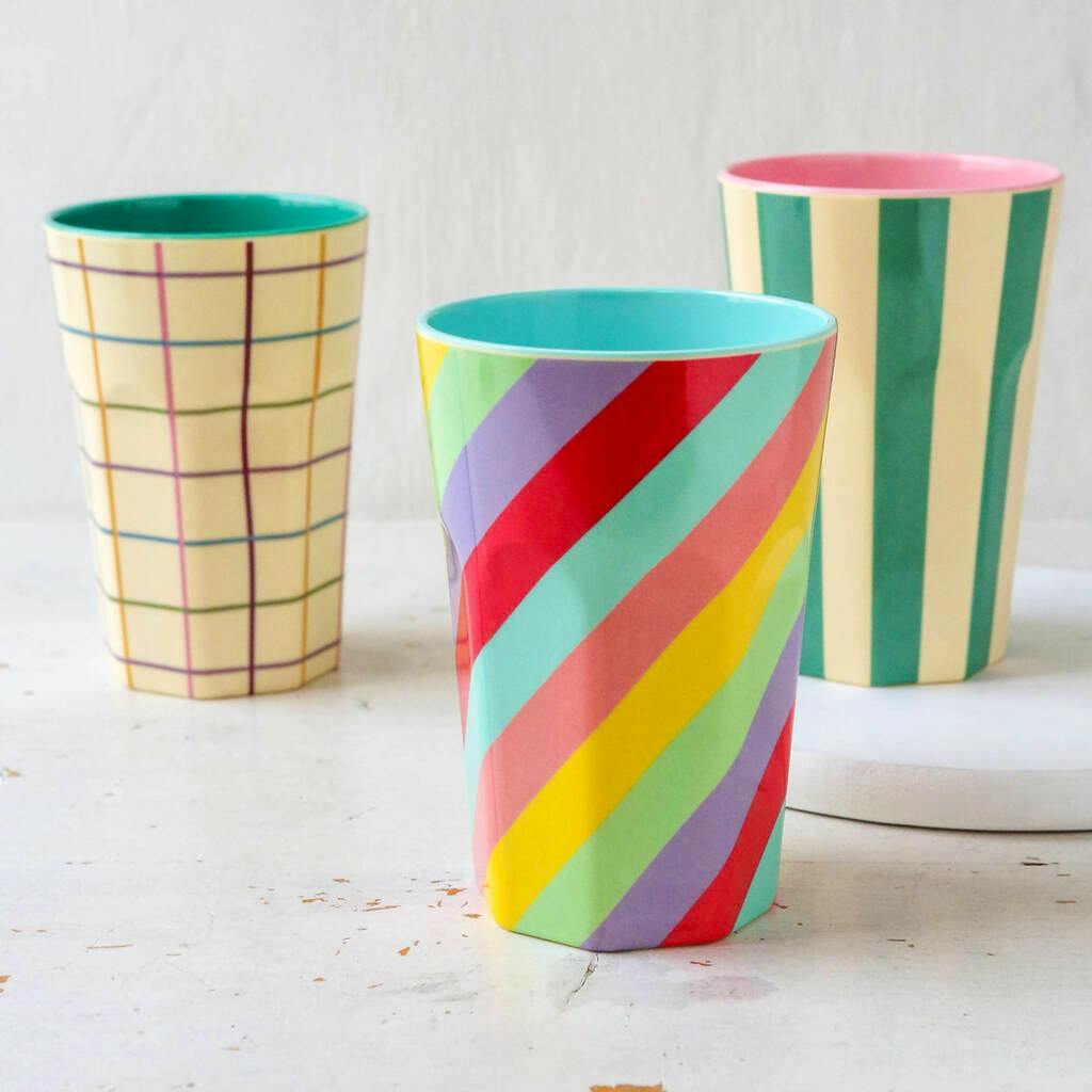 Not On The High Street Tall Patterned Melamine Cup, £15.50