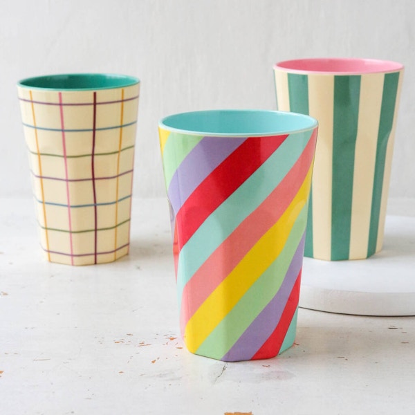 Not On The High Street Tall Patterned Melamine Cup, £15.50