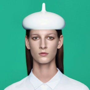 White PVC Beret Limited Edition £220