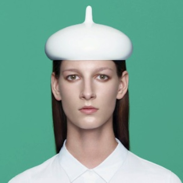 White PVC Beret Limited Edition £220
