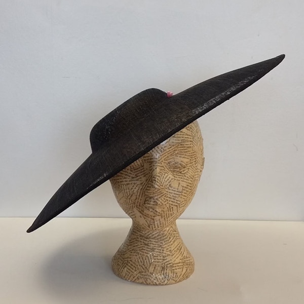 Large Sinamay Oval Hat In Black £80