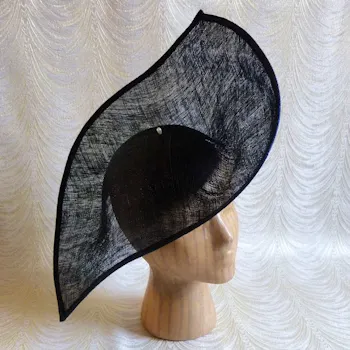 Black Hat Base Sinamay Straw Hatinator