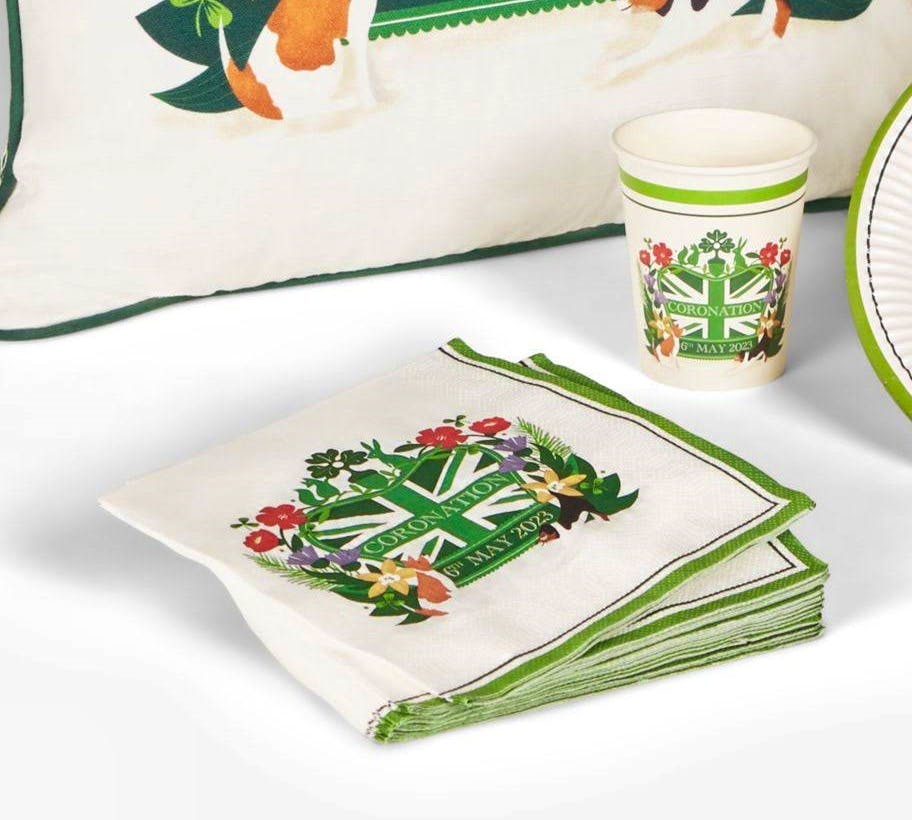 Waitrose John Lewis King Charles III Coronation Napkins, Pack of 16, £3