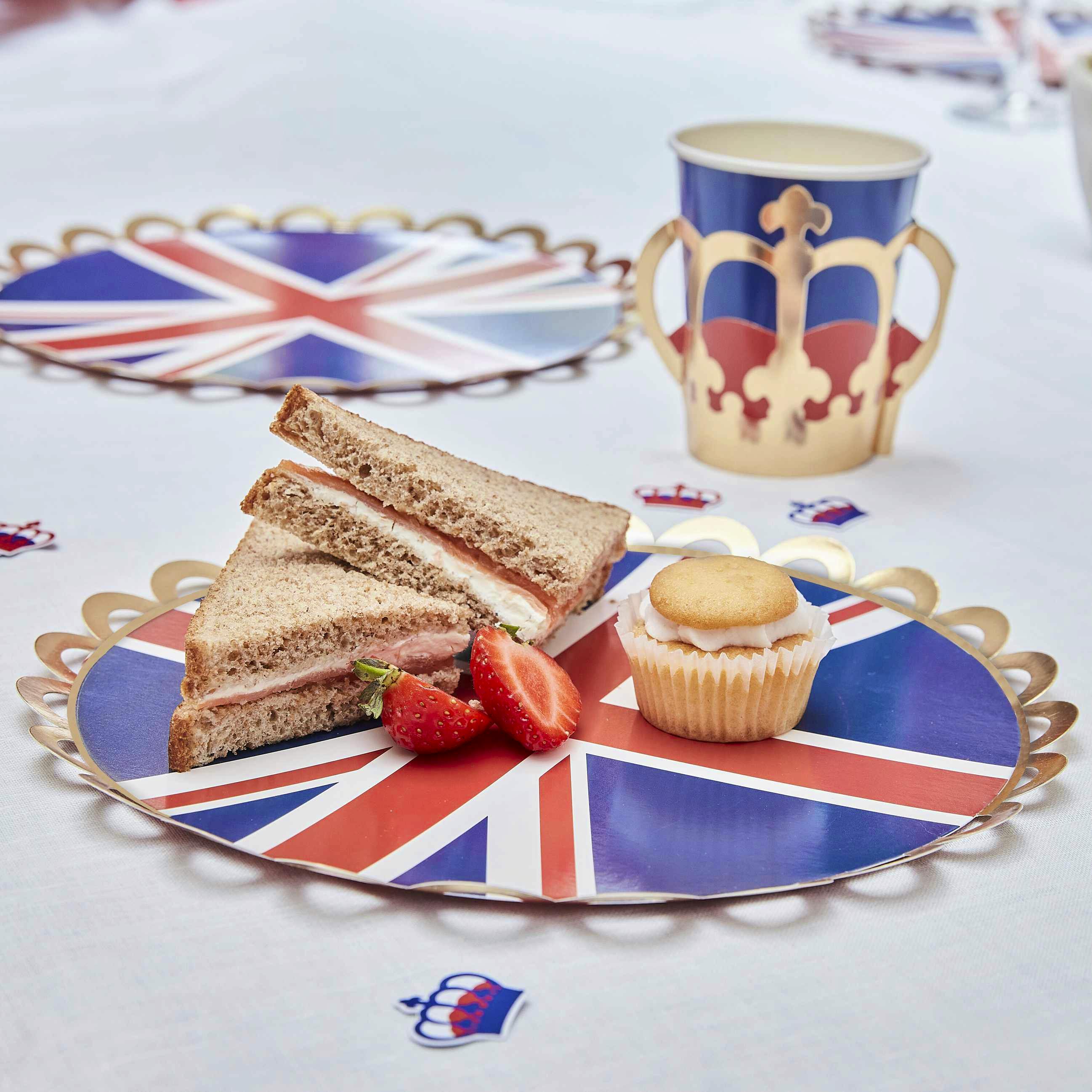 Ginger Ray Union Jack Coronation Party Paper Plates, £4.99