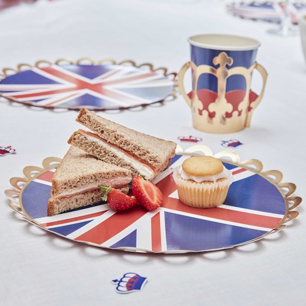 Ginger Ray Union Jack Coronation Party Paper Plates, £4.99