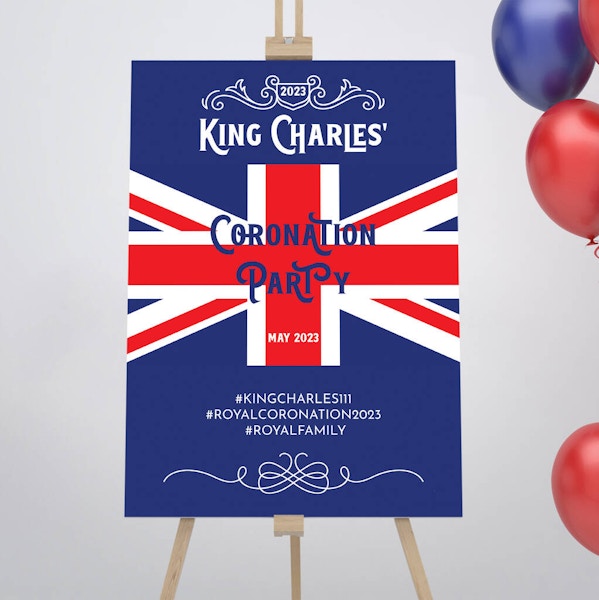 Smart Party Shop Coronation Royal Party Sign, £18