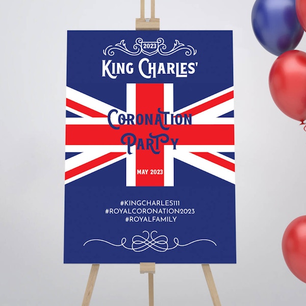 Smart Party Shop Coronation Royal Party Sign, £18