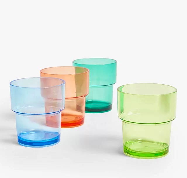 John Lewis Stackable Plastic Tumblers, £12