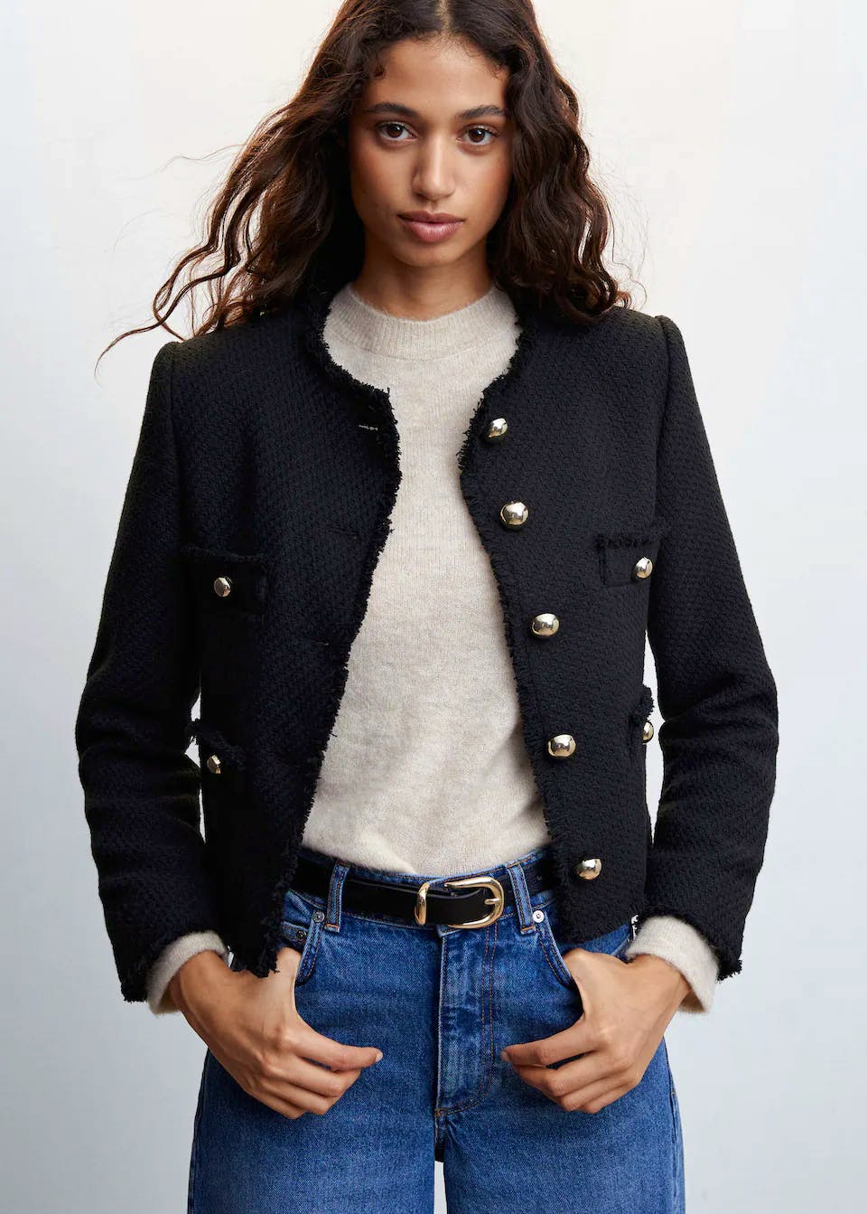 Mango Pocket Tweed Jacket, £69.99