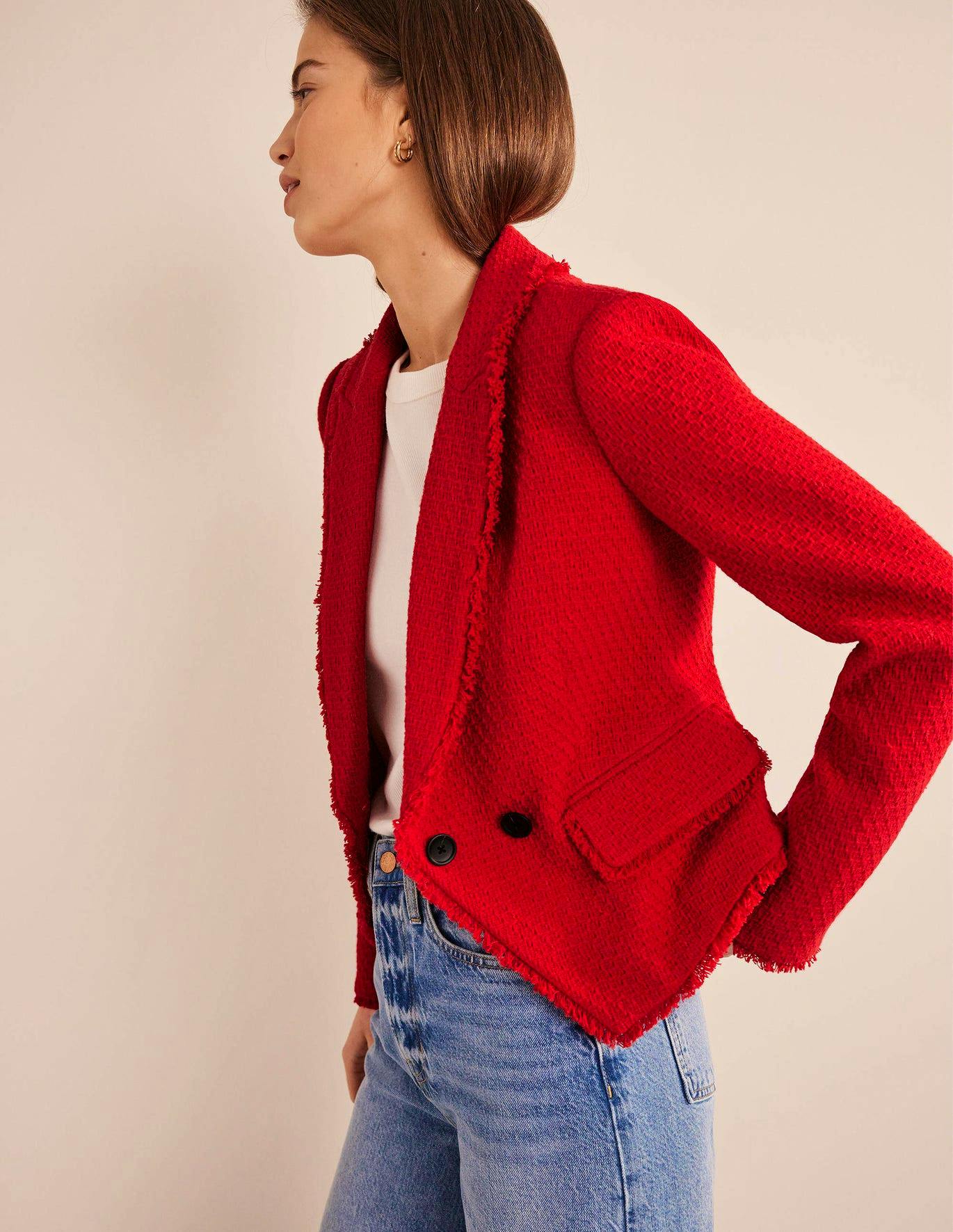 Boden The York Cropped Cotton Blazer, £210