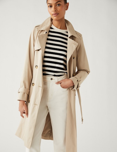 M&S Double Breasted Trench Coat with Recycled Polyester, £69