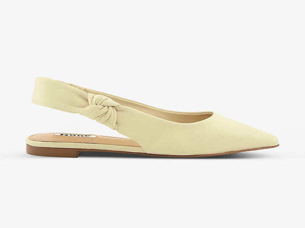 Dune Heighten Twist-Knot Leather Slingback Pumps, £75