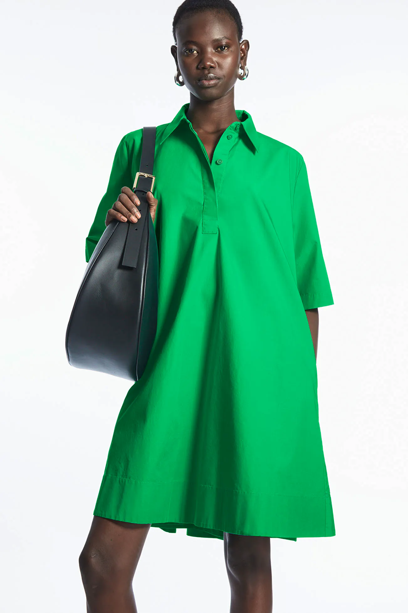 A-Line Short Sleeve Shirt Dress £79