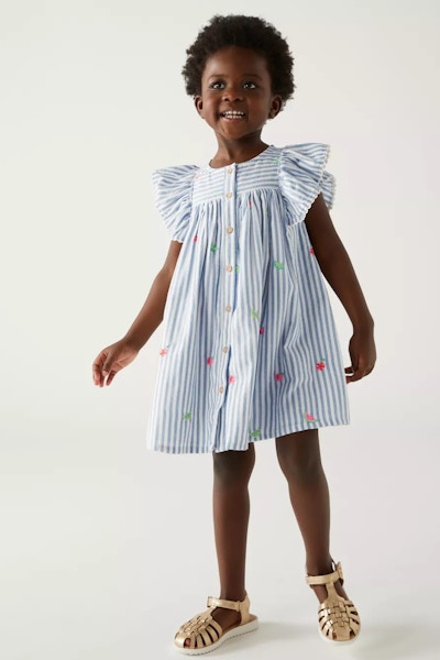 Marks And Spencer Pure Cotton Striped Dress, £18